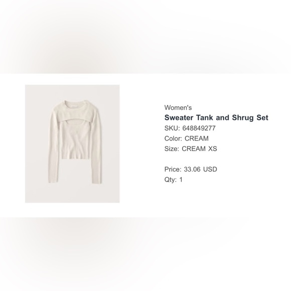 Abercrombie & Fitch Tops Af Sweater Tank And Shrug Set Poshmark